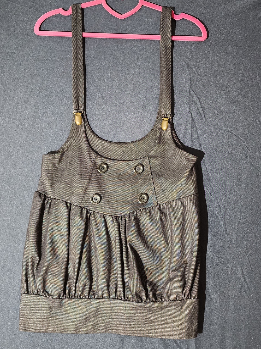 Women's High Waist Bubble Skirt Gray Size L Casual Mini Skirt